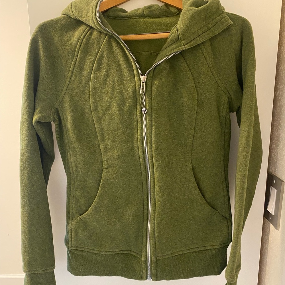 Lululemon Scuba zip-up hoodie happy green color